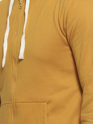 yellow solid hooded sweatshirt - 16717676 - Standard Image - 5