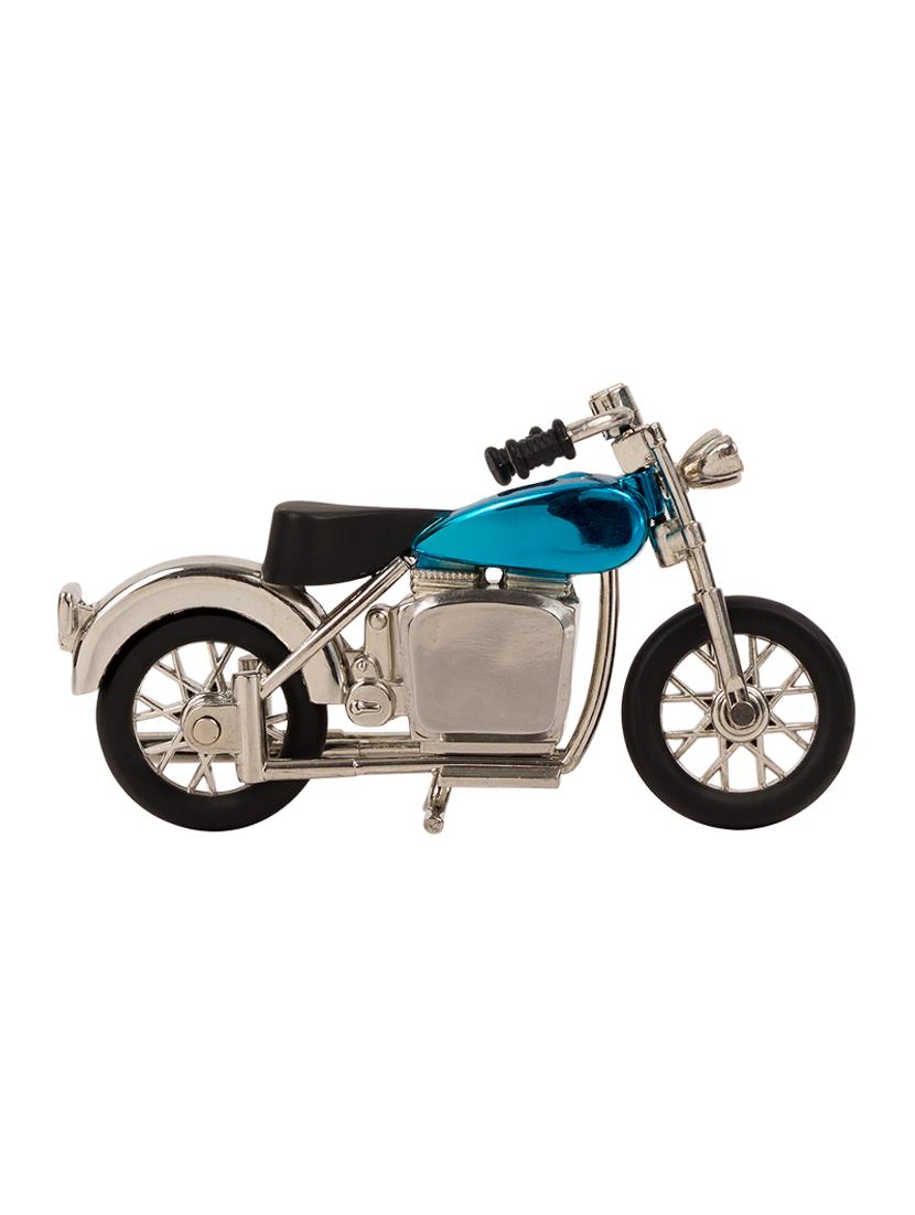 stainless steel blue miniature bike table clock - 16717680 - Zoom Image - 2