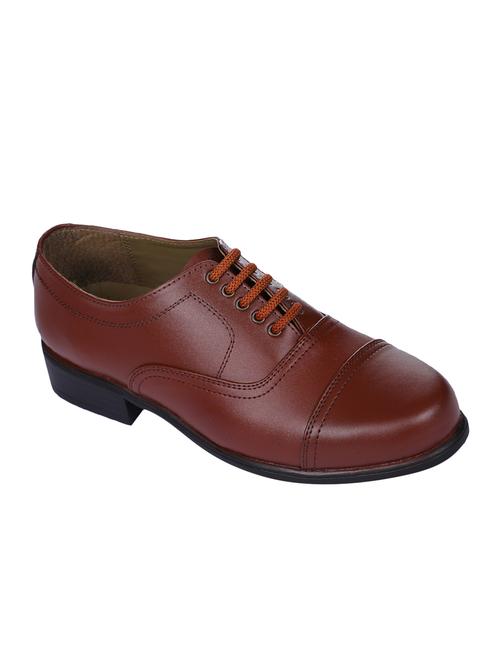 brown leather lace-up oxfords - 16718214 - Very Small Image - 1