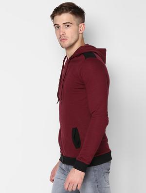 red solid hooded sweatshirt - 16718262 - Standard Image - 2