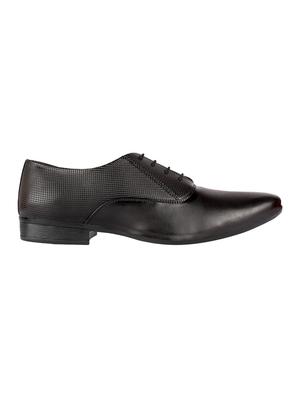 black leatherette lace-up oxfords - 16718295 - Standard Image - 2