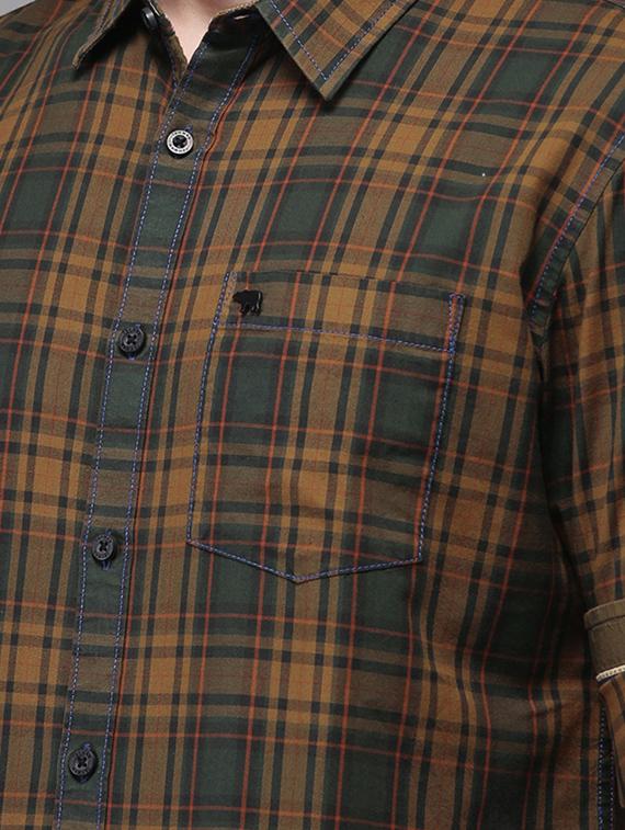 yellow checkered casual shirt - 16718713 - Zoom Image - 5