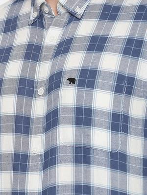 blue checkered casual shirt - 16718741 - Standard Image - 5