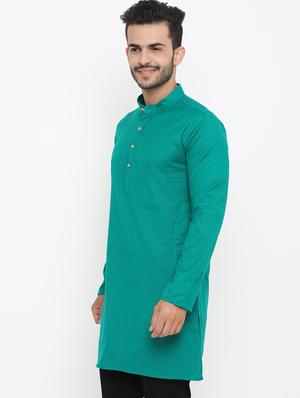 green solid medium kurta - 16718887 - Standard Image - 2