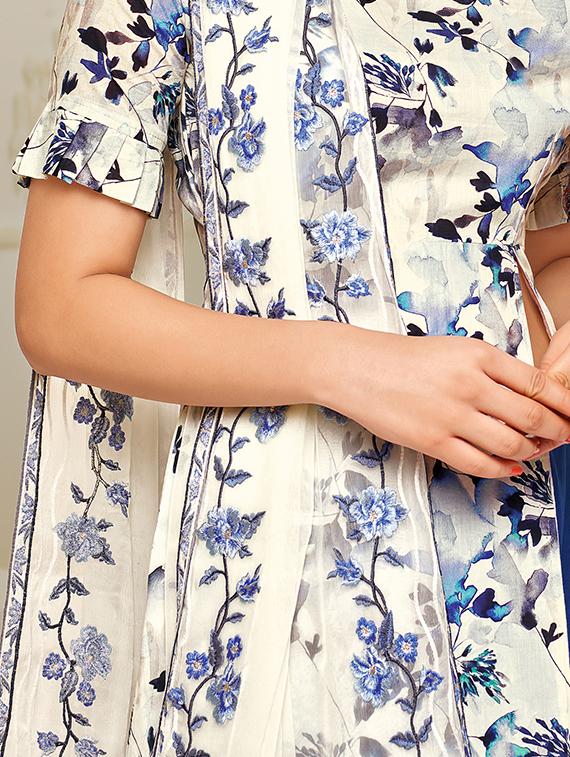 floral printed unstitched suit set - 16719462 - Zoom Image - 2