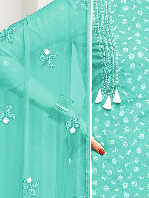 floral printed unstitched suit set - 16719469 - Zoom Image - 2