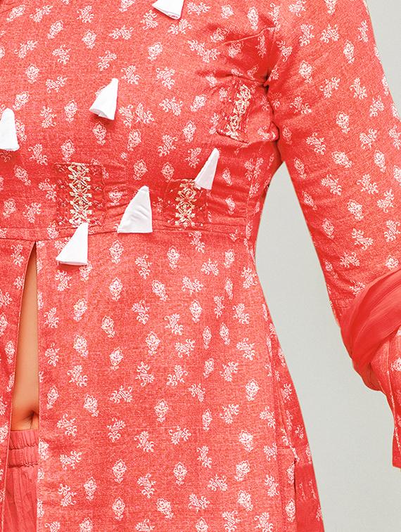 floral printed unstitched suit set - 16719470 - Zoom Image - 2
