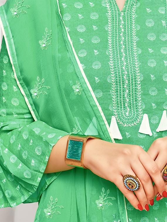 floral printed unstitched suit set - 16719471 - Zoom Image - 2