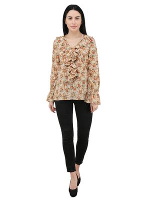 ruffle detail floral top - 16719479 - Standard Image - 5