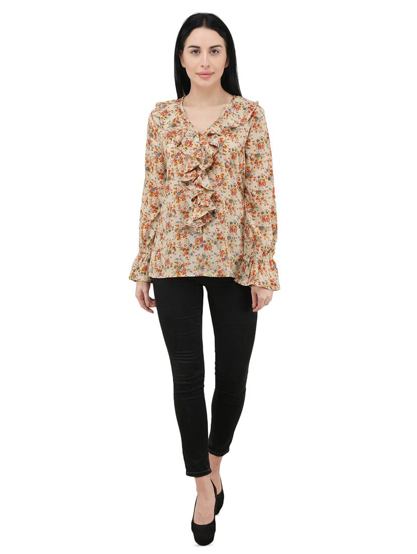 ruffle detail floral top - 16719479 - Zoom Image - 5