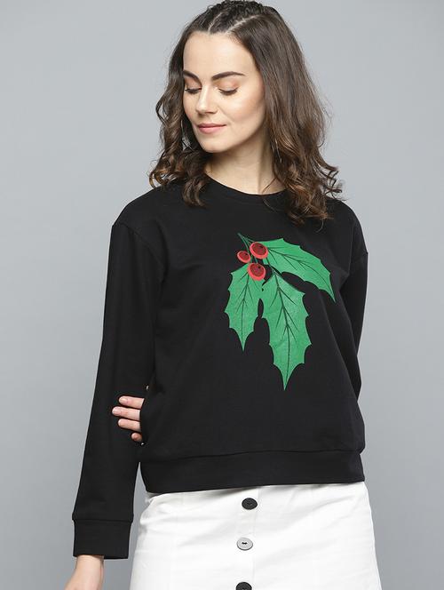 round neck graphic sweatshirt - 16719624 - Standard Image - 1