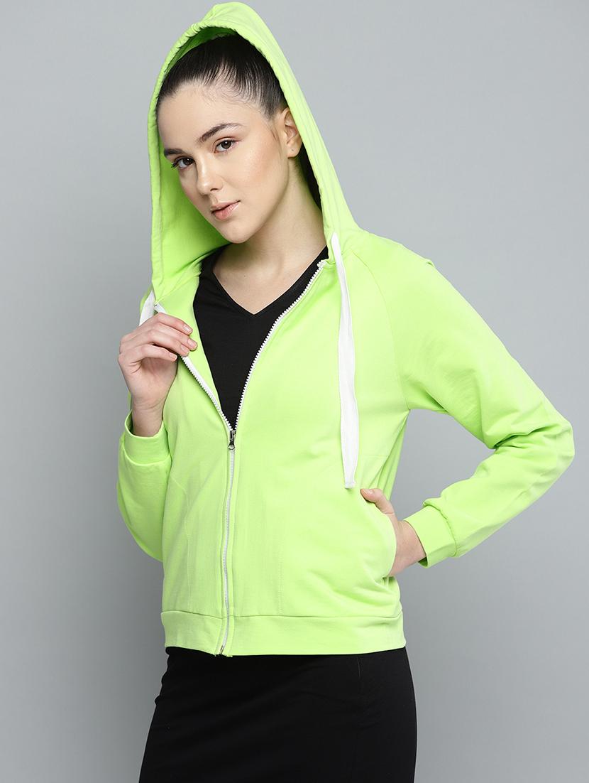 hooded neck solid jacket - 16719626 - Zoom Image - 2