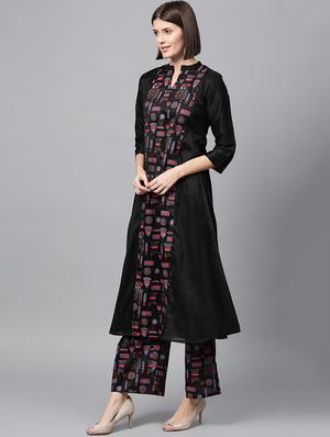 printed a-line kurta - 16719807 - Standard Image - 2