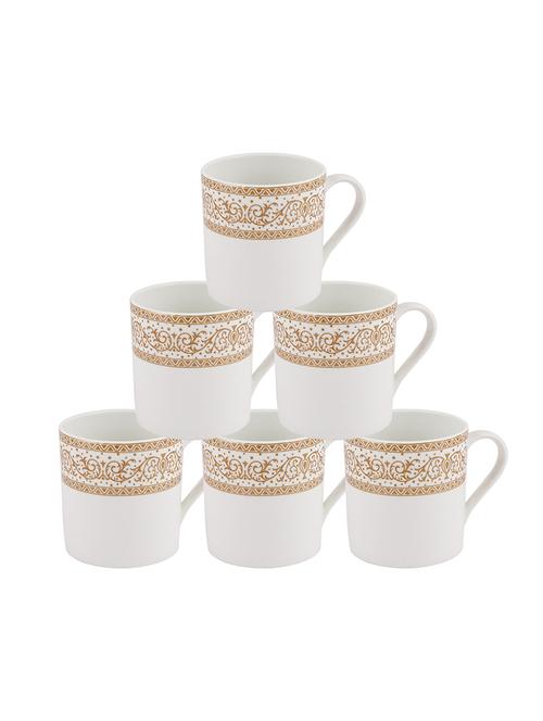 tea cups with oriental border (set of 6) - 16720363 - Standard Image - 1