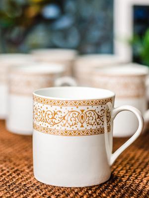 tea cups with oriental border (set of 6) - 16720363 - Standard Image - 2