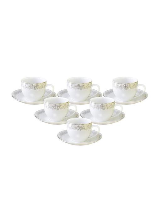 tea cups and saucer with real gold line (set of 12) - 16720378 - Very Small Image - 1