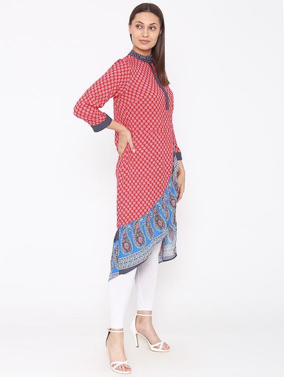 printed high-low kurta - 16720446 - Zoom Image - 2