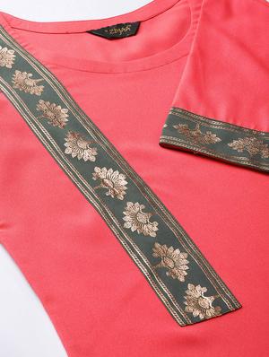 solid kurta palazzo set - 16720570 - Standard Image - 5