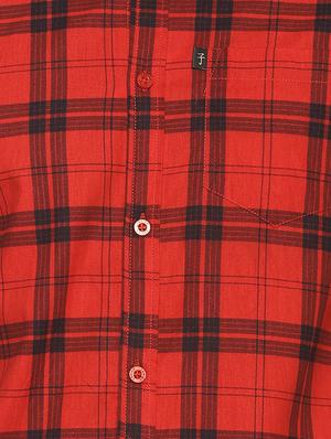 red checkered casual shirt - 16721125 - Standard Image - 5