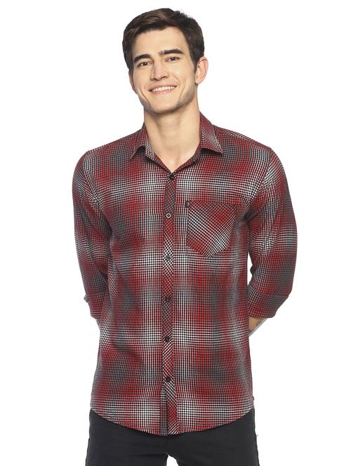 red printed casual shirt - 16721133 - Standard Image - 1