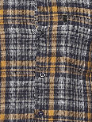 navy blue checkered casual shirt - 16721135 - Standard Image - 5