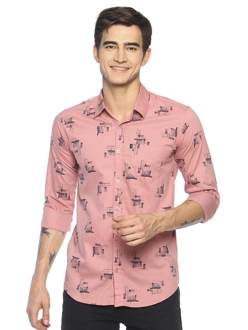 pink printed casual shirt - 16721143 - Standard Image - 1