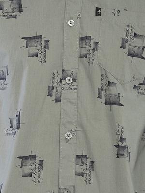 grey printed casual shirt - 16721144 - Standard Image - 5