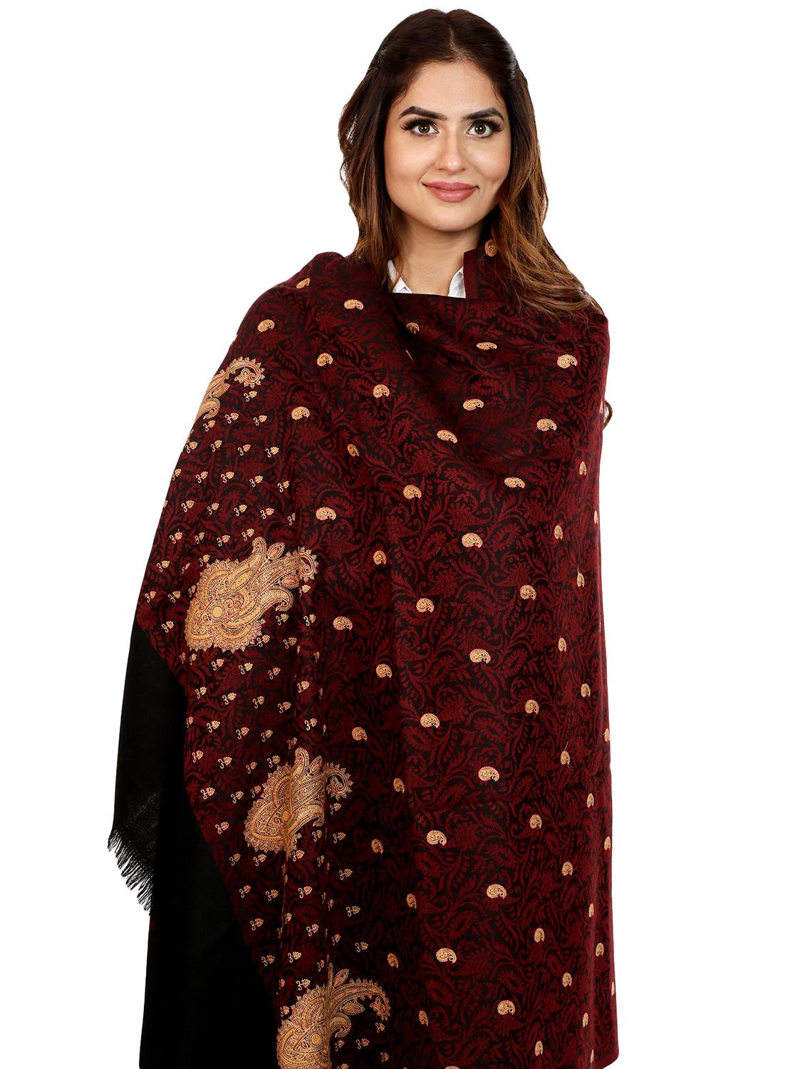 embroidered pashmina shawl - 16721181 - Zoom Image - 2