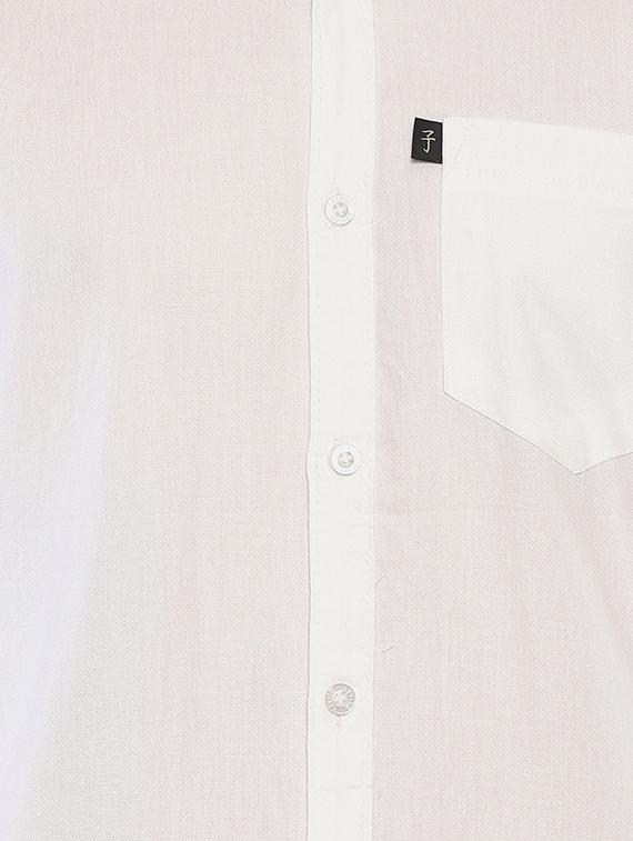 white solid casual shirt - 16721187 - Zoom Image - 5