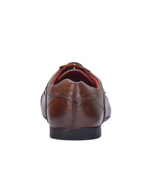 brown leatherette lace-up derbys - 16721222 - Standard Image - 2