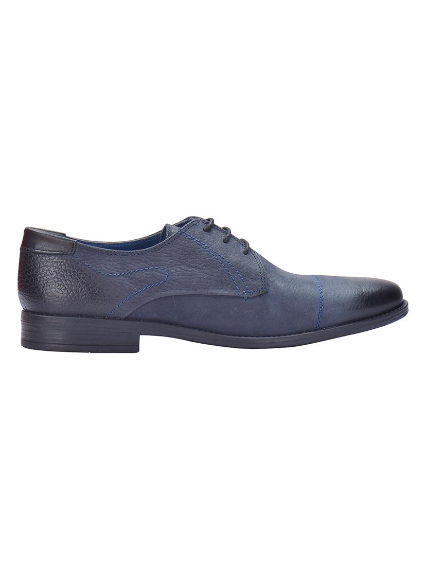 navy leather lace-up derbys - 16721224 - Zoom Image - 2