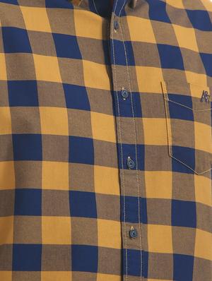 yellow checkered casual shirt - 16721312 - Standard Image - 5