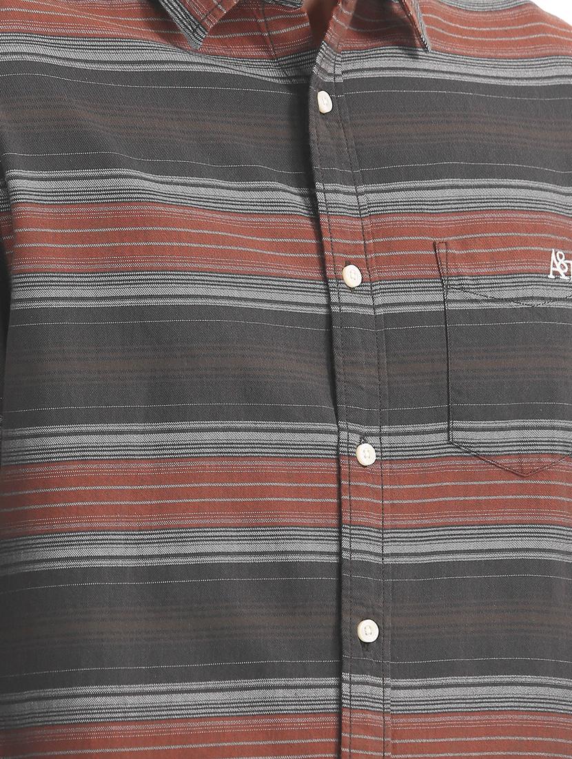 grey striped casual shirt - 16721328 - Zoom Image - 5