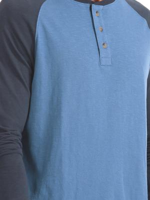 blue color block raglan t-shirt - 16721348 - Standard Image - 5