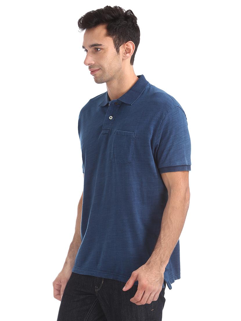 blue solid t-shirt - 16721351 - Zoom Image - 2