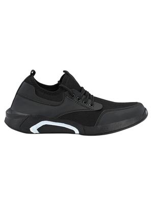 black mesh lace up sport shoes - 16722708 - Standard Image - 2