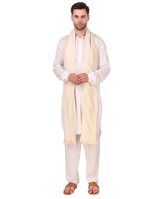 beige wool blend solid shawl - 16722835 - Standard Image - 5