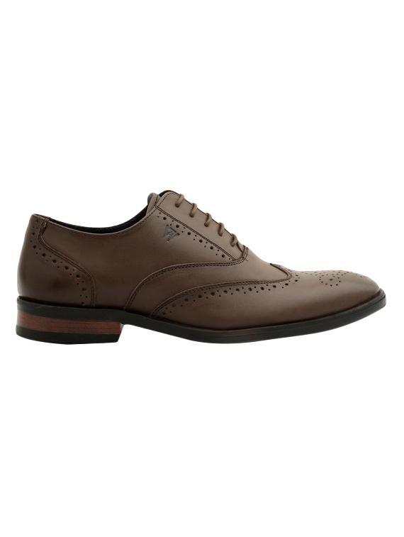 brown leather lace-up brouges - 16722999 - Zoom Image - 2