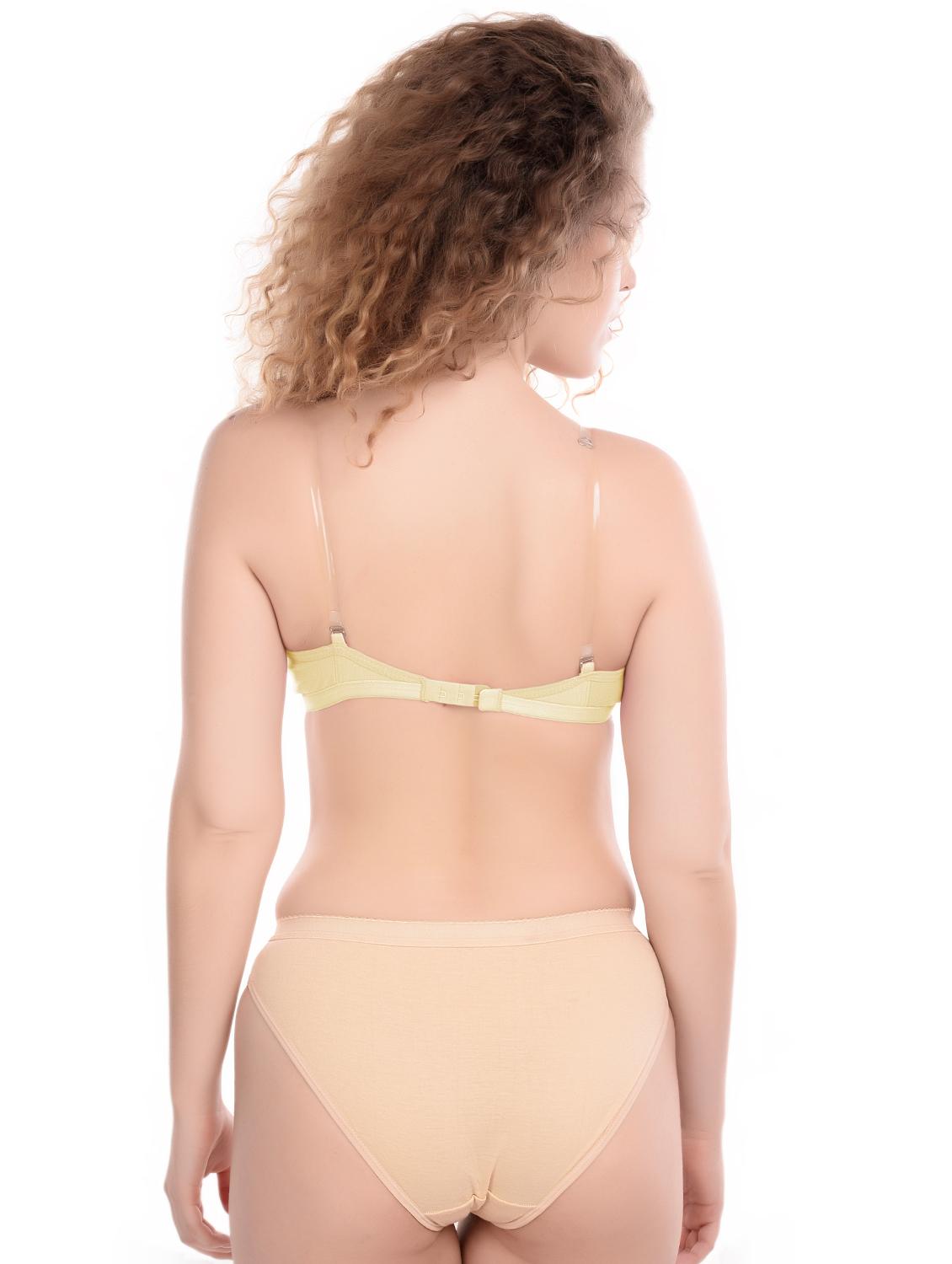 detachable strap bra with laced panty set - 16724338 - Zoom Image - 2