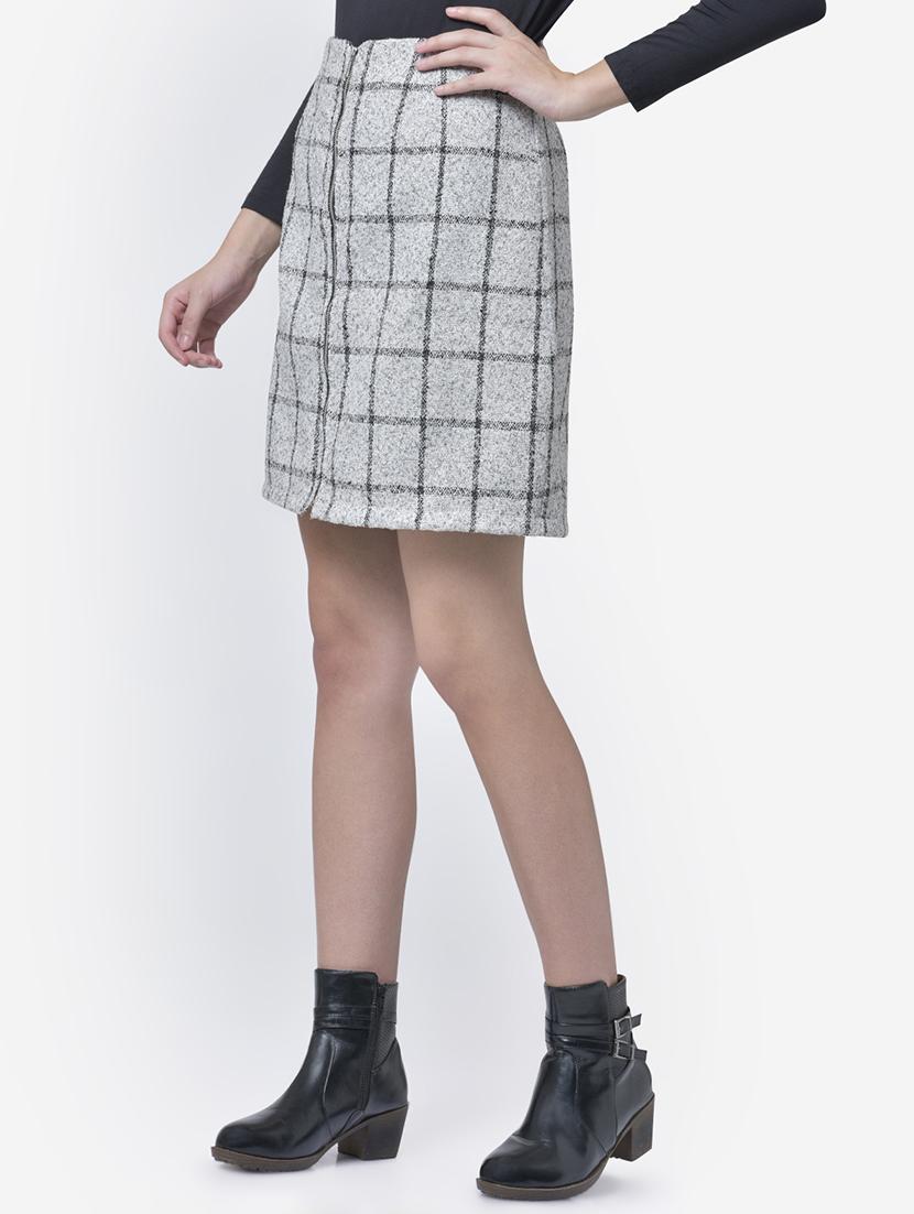high rise a-line wool skirt - 16724657 - Zoom Image - 2