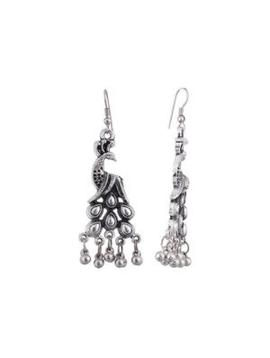 silver metal jhumka earring - 16724742 - Standard Image - 2