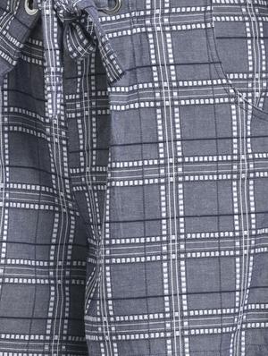 tie front checkered shorts - 16724774 - Standard Image - 5