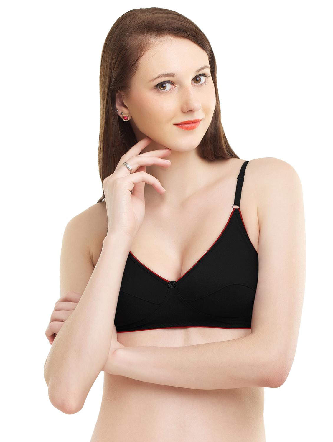 set of 3 lightly padded floral patch bra - 16724814 - Zoom Image - 2