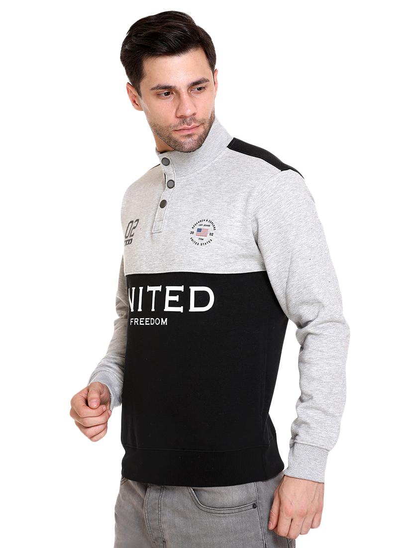 black chest printed sweatshirt - 16724891 - Zoom Image - 2