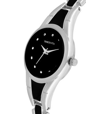 timesmith black dial silver stainless steel analog watch for women tsc-096 ktd1 - 16724994 - Standard Image - 2