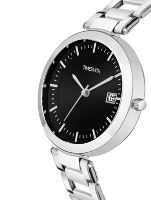 timesmith black dial silver stainless steel analog watch for women tsc-100 ktd1 - 16724998 - Standard Image - 2