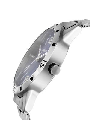 timesmith blue dial silver stainless steel metal strap genuine premium branded day date analog watch for men tsc-024ktd1 - 16725158 - Standard Image - 2