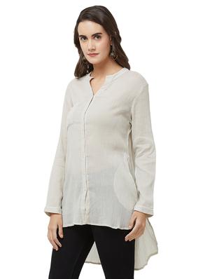 solid high-low kurti - 16725205 - Standard Image - 2