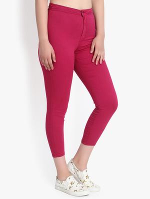 high rise solid jeans - 16725686 - Standard Image - 2