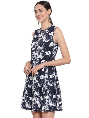 round neck floral skater dress - 16725869 - Standard Image - 2